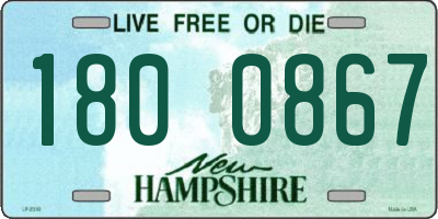 NH license plate 1800867