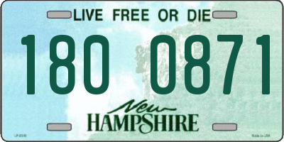 NH license plate 1800871