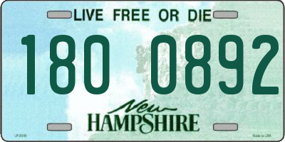 NH license plate 1800892
