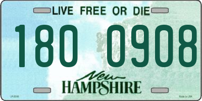 NH license plate 1800908