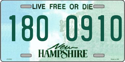 NH license plate 1800910