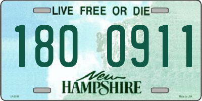 NH license plate 1800911