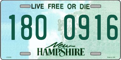 NH license plate 1800916