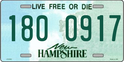 NH license plate 1800917