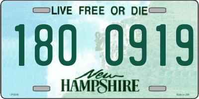 NH license plate 1800919