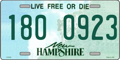 NH license plate 1800923