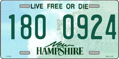 NH license plate 1800924