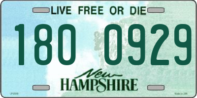 NH license plate 1800929