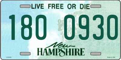 NH license plate 1800930