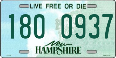 NH license plate 1800937