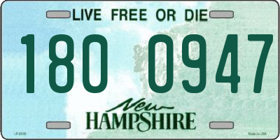 NH license plate 1800947