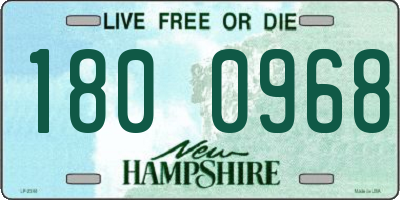NH license plate 1800968