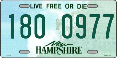 NH license plate 1800977