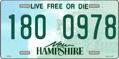 NH license plate 1800978