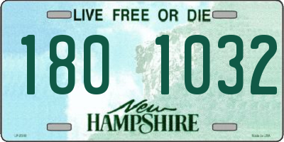 NH license plate 1801032
