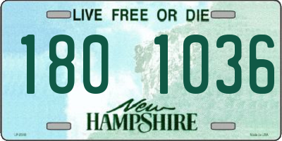 NH license plate 1801036