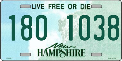 NH license plate 1801038
