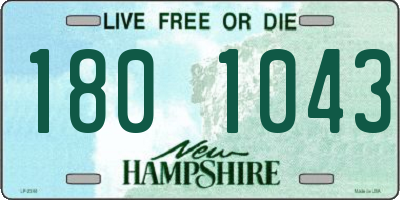 NH license plate 1801043