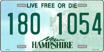 NH license plate 1801054