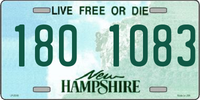 NH license plate 1801083
