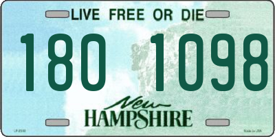 NH license plate 1801098
