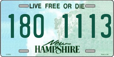 NH license plate 1801113