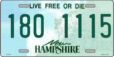 NH license plate 1801115