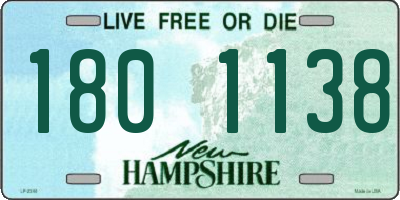 NH license plate 1801138