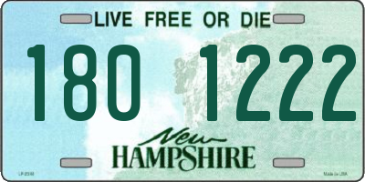 NH license plate 1801222