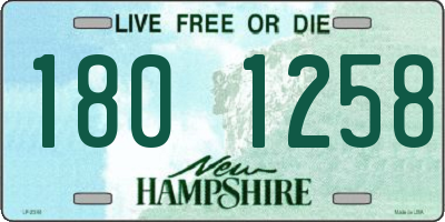 NH license plate 1801258