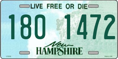NH license plate 1801472