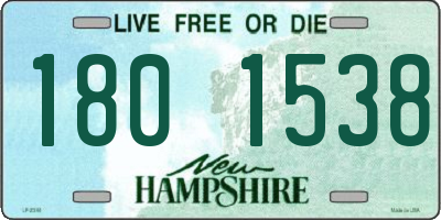 NH license plate 1801538