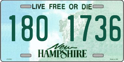 NH license plate 1801736