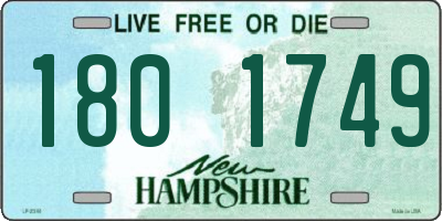NH license plate 1801749