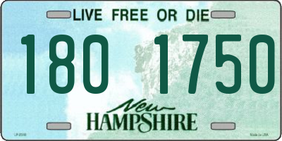 NH license plate 1801750