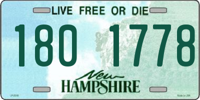 NH license plate 1801778