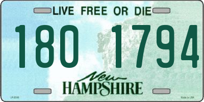 NH license plate 1801794