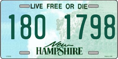 NH license plate 1801798