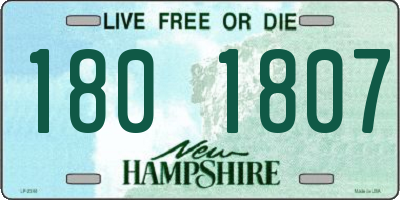 NH license plate 1801807