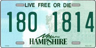 NH license plate 1801814