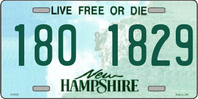 NH license plate 1801829
