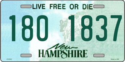 NH license plate 1801837