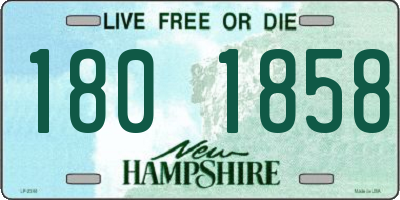NH license plate 1801858
