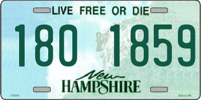 NH license plate 1801859