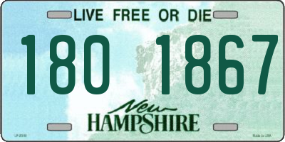 NH license plate 1801867