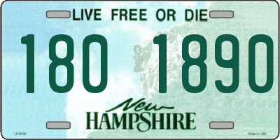 NH license plate 1801890