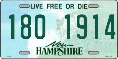 NH license plate 1801914