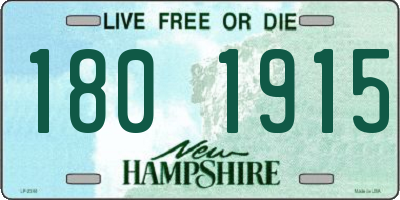 NH license plate 1801915