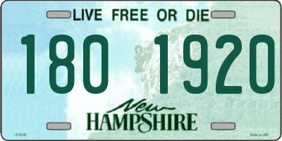 NH license plate 1801920