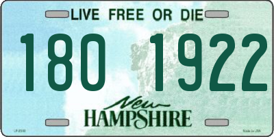 NH license plate 1801922